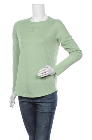 Damen Sport Shirt Hummel, Größe M, Farbe Grün, 85% Polyester, 15% Baumwolle, Preis 26,61 €