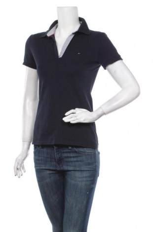 Tricou de femei Tommy Hilfiger, Mărime M, Culoare Albastru, 94% bumbac, 6% elastan, Preț 101,97 Lei