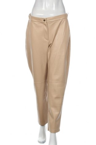 Γυναικείο παντελόνι Comma,, Μέγεθος L, Χρώμα  Μπέζ, Δερματίνη, Τιμή 52,27 €