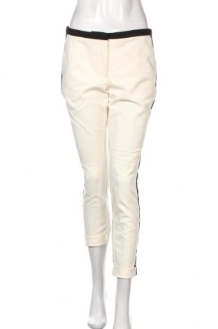 Дамски панталон H&M, Размер M, Цвят Екрю, 61% памук, 34% полиестер, 5% еластан, Цена 22,05 лв.