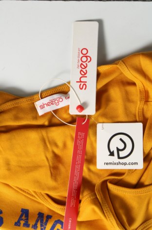 Γυναικείο αμάνικο μπλουζάκι Sheego, Μέγεθος XL, Χρώμα Κίτρινο, Βαμβάκι, Τιμή 7,58 €