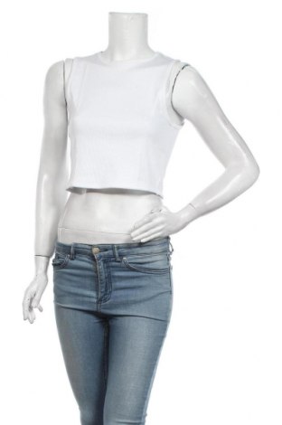 Damska koszulka na ramiączkach Weekday, Rozmiar M, Kolor Biały, 95% bawełna, 5% elastyna, Cena 72,76 zł