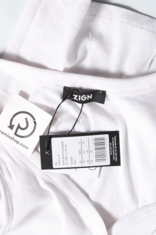 Γυναικείο αμάνικο μπλουζάκι Zign, Μέγεθος XL, Χρώμα Λευκό, 95% βαμβάκι, 5% ελαστάνη, Τιμή 10,55 €