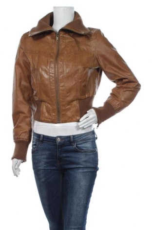 Damen Lederjacke New Look, Größe L, Farbe Beige, Echtleder, Preis 61,24 €