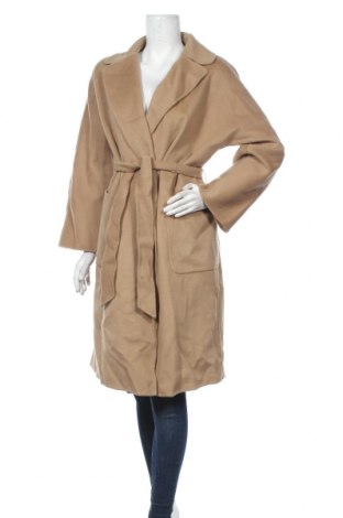 Дамско палто Weekend Max Mara, Размер S, Цвят Бежов, 100% вълна, Цена 1 634,25 лв.