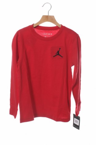 Детска блуза Air Jordan Nike, Размер 7-8y/ 128-134 см, Цвят Червен, 100% памук, Цена 57,77 лв.