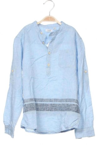 Детска блуза Oviesse, Размер 8-9y/ 134-140 см, Цвят Син, 53% лен, 47% памук, Цена 25,20 лв.