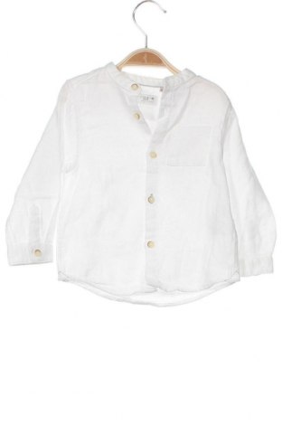 Детска риза Zara, Размер 12-18m/ 80-86 см, Цвят Бял, Памук, Цена 29,40 лв.