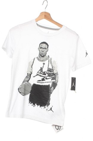 Kinder T-Shirt Air Jordan Nike, Größe 9-10y/ 140-146 cm, Farbe Weiß, Baumwolle, Preis 34,61 €