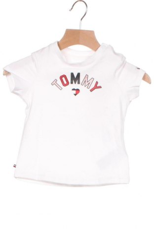Dziecięcy T-shirt Tommy Hilfiger, Rozmiar 6-9m/ 68-74 cm, Kolor Biały, 93% bawełna, 7% elastyna, Cena 135,94 zł