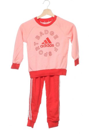 Kinder Trainingsanzug Adidas, Größe 4-5y/ 110-116 cm, Farbe Rosa, 70% Baumwolle, 30% Polyester, Preis 58,76 €