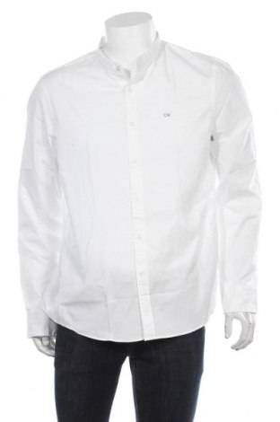Herrenhemd Calvin Klein, Größe XL, Farbe Weiß, 96% Baumwolle, 4% Elastan, Preis 82,06 €