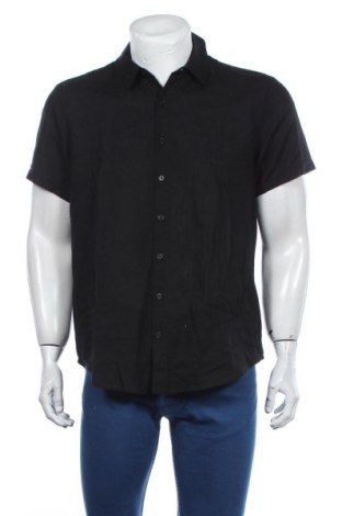 Pánska košeľa  Dan Fox X About You, Veľkosť L, Farba Čierna, 70% bavlna, 30% ľan, Cena  40,72 €