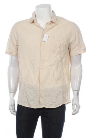 Мъжка риза George, Размер L, Цвят Бежов, 55% лен, 45% памук, Цена 17,25 лв.