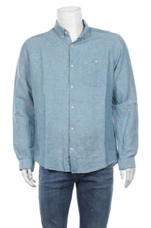Herrenhemd Next, Größe L, Farbe Blau, 56% Leinen, 44% Baumwolle, Preis 18,09 €