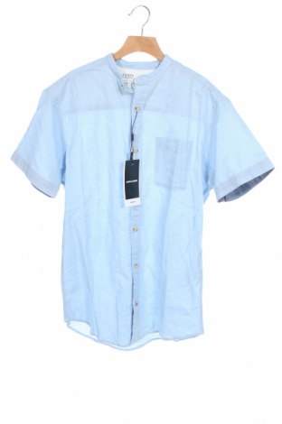 Herrenhemd Premium By Jack & Jones, Größe XS, Farbe Blau, 71% Baumwolle, 29% Leinen, Preis 10,64 €
