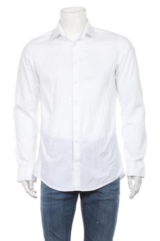 Мъжка риза Seidensticker, Размер M, Цвят Бял, 100% памук, Цена 19,50 лв.