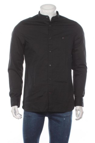 Ανδρικό πουκάμισο Tommy Hilfiger, Μέγεθος M, Χρώμα Μαύρο, 97% βαμβάκι, 3% ελαστάνη, Τιμή 64,59 €