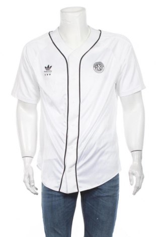 Herren Sport Shirt Adidas, Größe L, Farbe Weiß, 100% Polyester, Preis 29,23 €