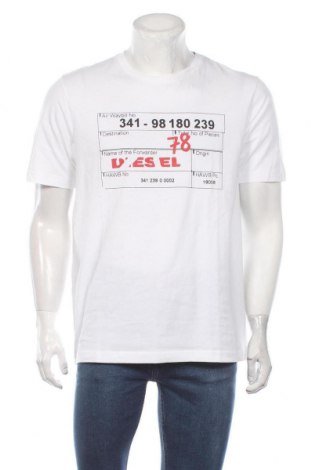 Męski T-shirt Diesel, Rozmiar M, Kolor Biały, Bawełna, Cena 237,89 zł