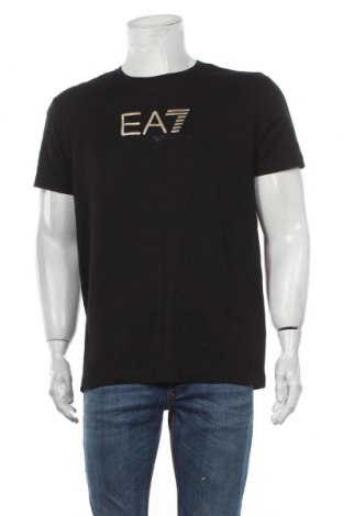 Мъжка тениска Emporio Armani, Размер XXL, Цвят Черен, Памук, Цена 111,30 лв.
