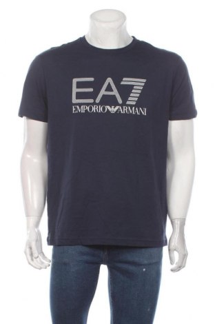 Tricou de bărbați Emporio Armani, Mărime XL, Culoare Albastru, Bumbac, Preț 489,64 Lei