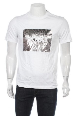 Мъжка тениска Hugo Boss, Размер S, Цвят Бял, Памук, Цена 87,60 лв.