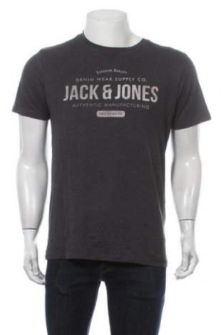 Tricou de bărbați Jack & Jones, Mărime L, Culoare Gri, 60% bumbac, 40% poliester, Preț 79,58 Lei
