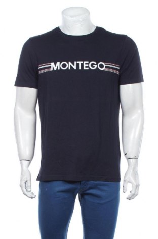 Tricou de bărbați Montego, Mărime M, Culoare Albastru, Bumbac, Preț 62,76 Lei
