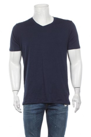 Męski T-shirt Springfield, Rozmiar XXL, Kolor Niebieski, 45% modal, 45% bawełna, 10% elastyna, Cena 54,11 zł