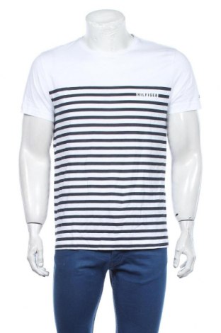 Herren T-Shirt Tommy Hilfiger, Größe L, Farbe Weiß, Baumwolle, Preis 27,83 €