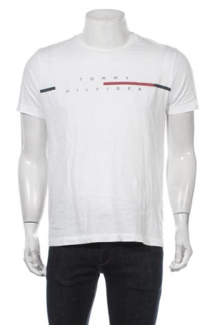Tricou de bărbați Tommy Hilfiger, Mărime XL, Culoare Alb, Bumbac, Preț 153,95 Lei