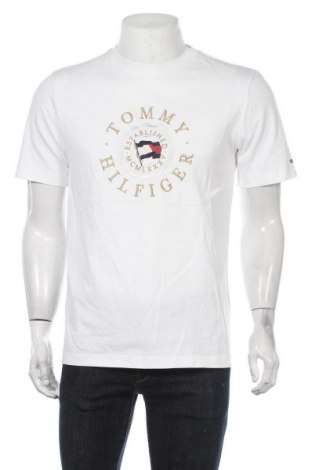 Męski T-shirt Tommy Hilfiger, Rozmiar M, Kolor Biały, Bawełna, Cena 157,93 zł