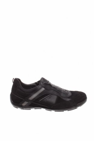 Ανδρικά παπούτσια Geox, Μέγεθος 41, Χρώμα Μαύρο, Φυσικό σουέτ, δερματίνη, κλωστοϋφαντουργικά προϊόντα, Τιμή 36,37 €
