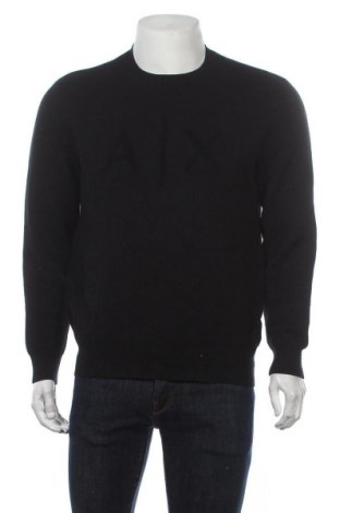 Мъжки пуловер Armani Exchange, Размер M, Цвят Черен, 50% вискоза, 23% полиестер, 21% памук, 6% полиамид, 1% еластан, Цена 209,25 лв.