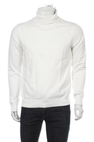 Мъжки пуловер Pier One, Размер L, Цвят Бял, 80% памук, 20% полиамид, Цена 27,65 лв.