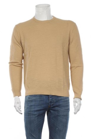 Męski sweter United Colors Of Benetton, Rozmiar M, Kolor Beżowy, 70% bawełna, 30% len, Cena 174,32 zł