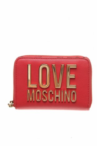 Портмоне Love Moschino, Цвят Червен, Естествена кожа, Цена 126,00 лв.