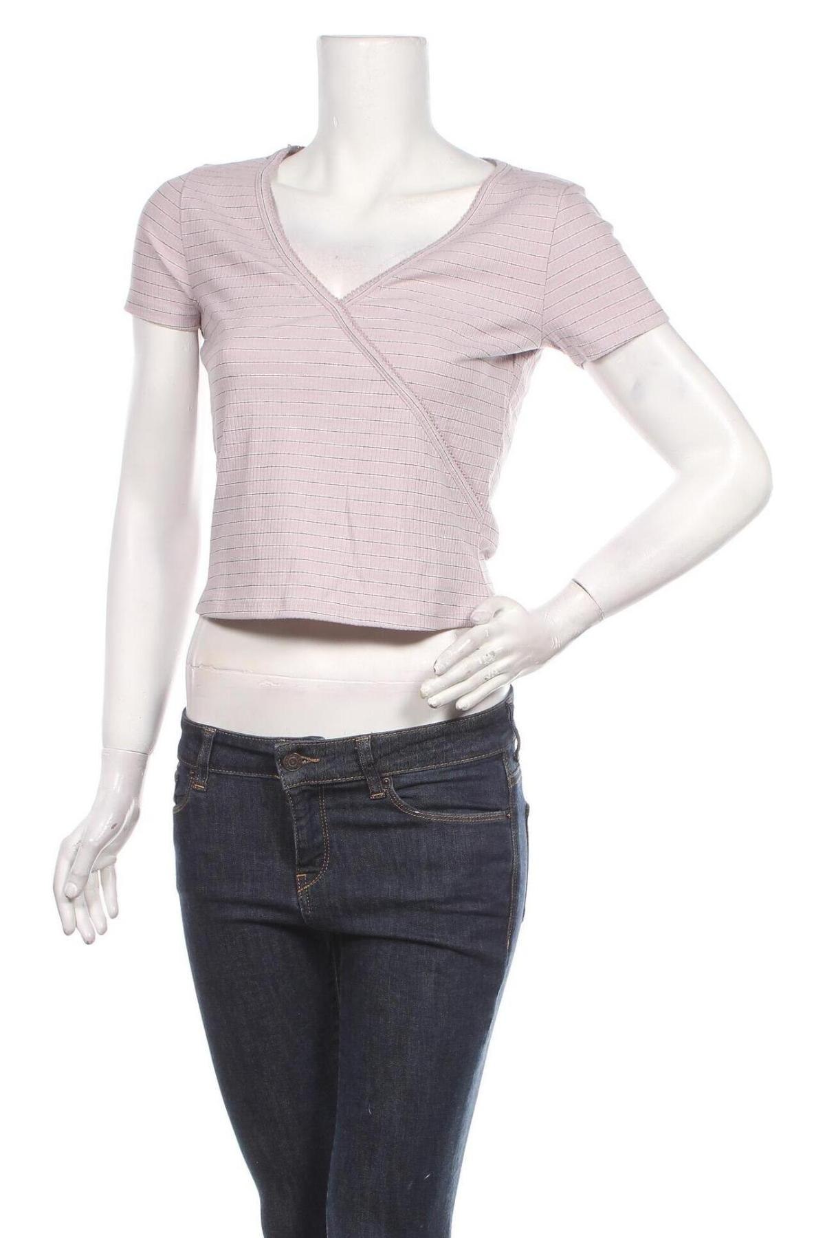 Γυναικεία μπλούζα Review, Μέγεθος XL, Χρώμα Βιολετί, 48% βαμβάκι, 48% πολυεστέρας, 4% ελαστάνη, Τιμή 10,82 €