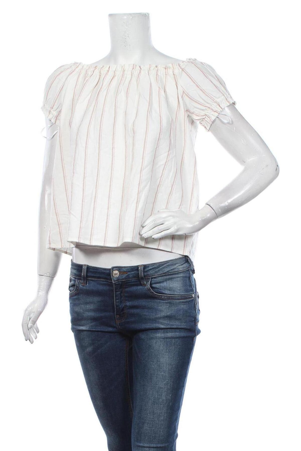 Γυναικεία μπλούζα Vero Moda, Μέγεθος M, Χρώμα Εκρού, 55% λινό, 45% βισκόζη, Τιμή 15,20 €