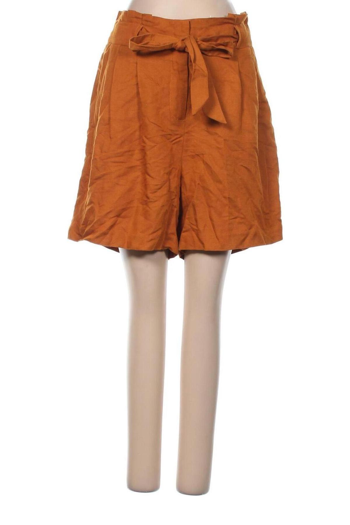Γυναικείο κοντό παντελόνι Zero, Μέγεθος S, Χρώμα Κίτρινο, 65% βισκόζη, 35% λινό, Τιμή 22,94 €