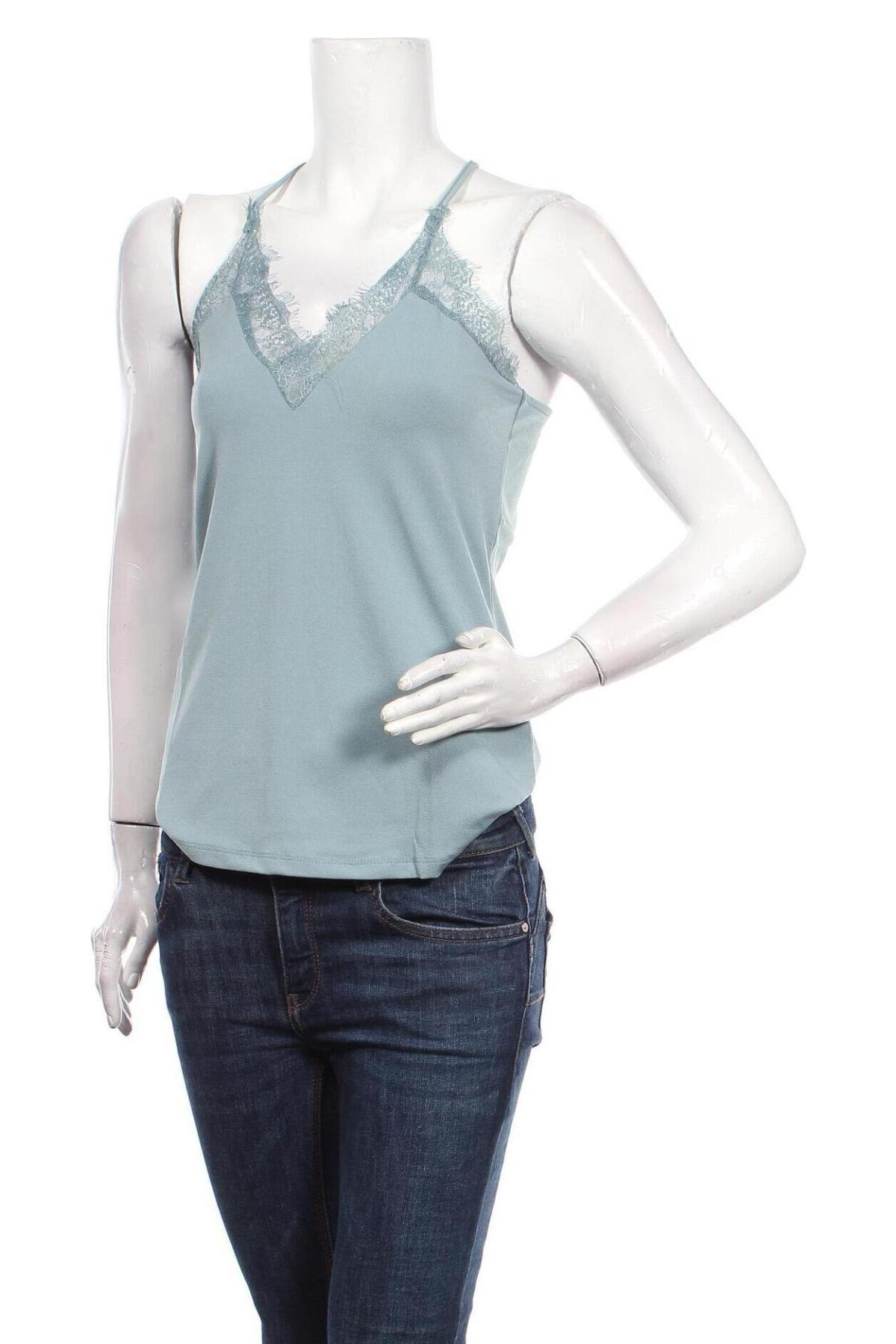 Γυναικείο αμάνικο μπλουζάκι Vero Moda, Μέγεθος XS, Χρώμα Μπλέ, 95% πολυεστέρας, 5% ελαστάνη, Τιμή 8,41 €