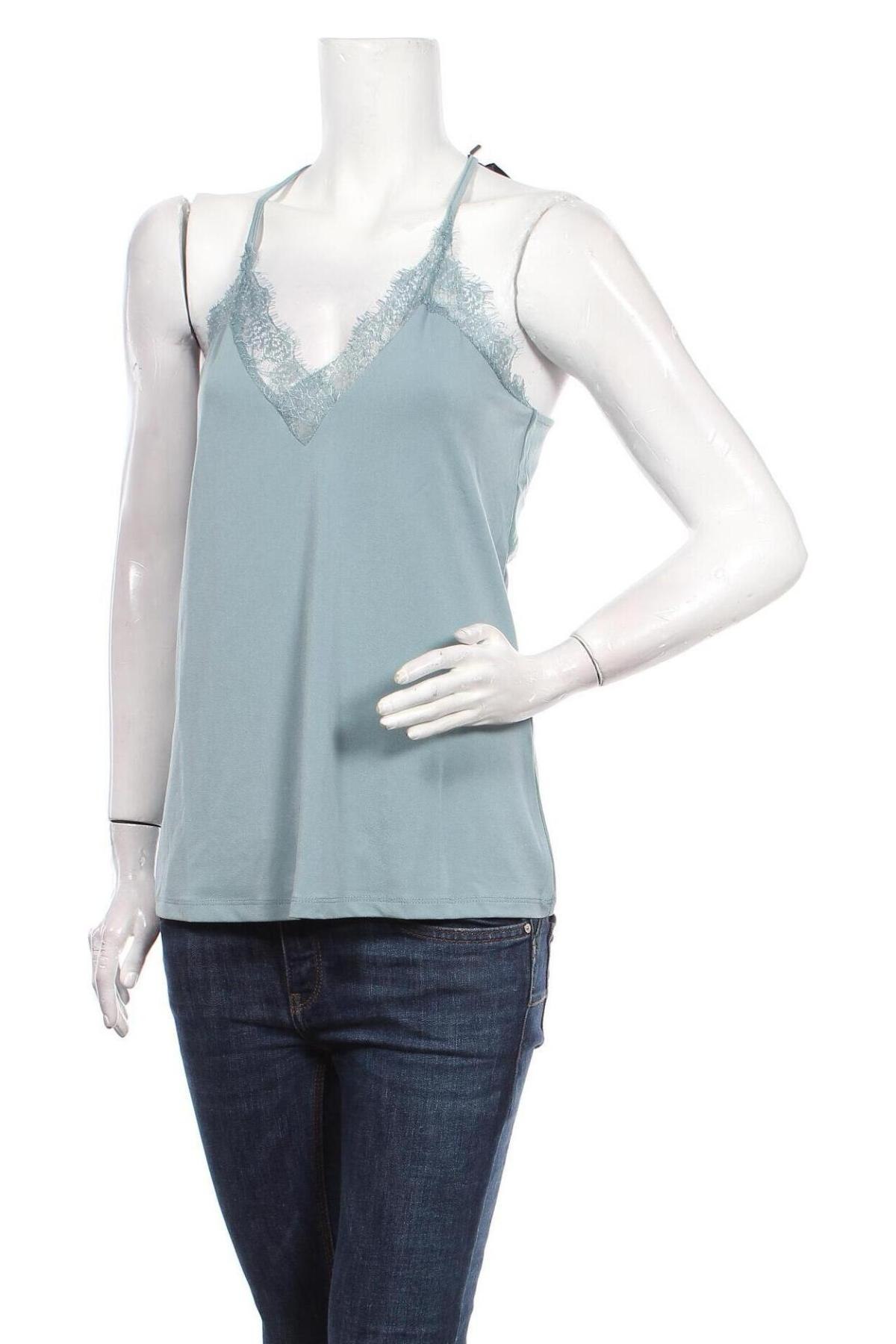 Γυναικείο αμάνικο μπλουζάκι Vero Moda, Μέγεθος M, Χρώμα Μπλέ, 95% πολυεστέρας, 5% ελαστάνη, Τιμή 8,41 €