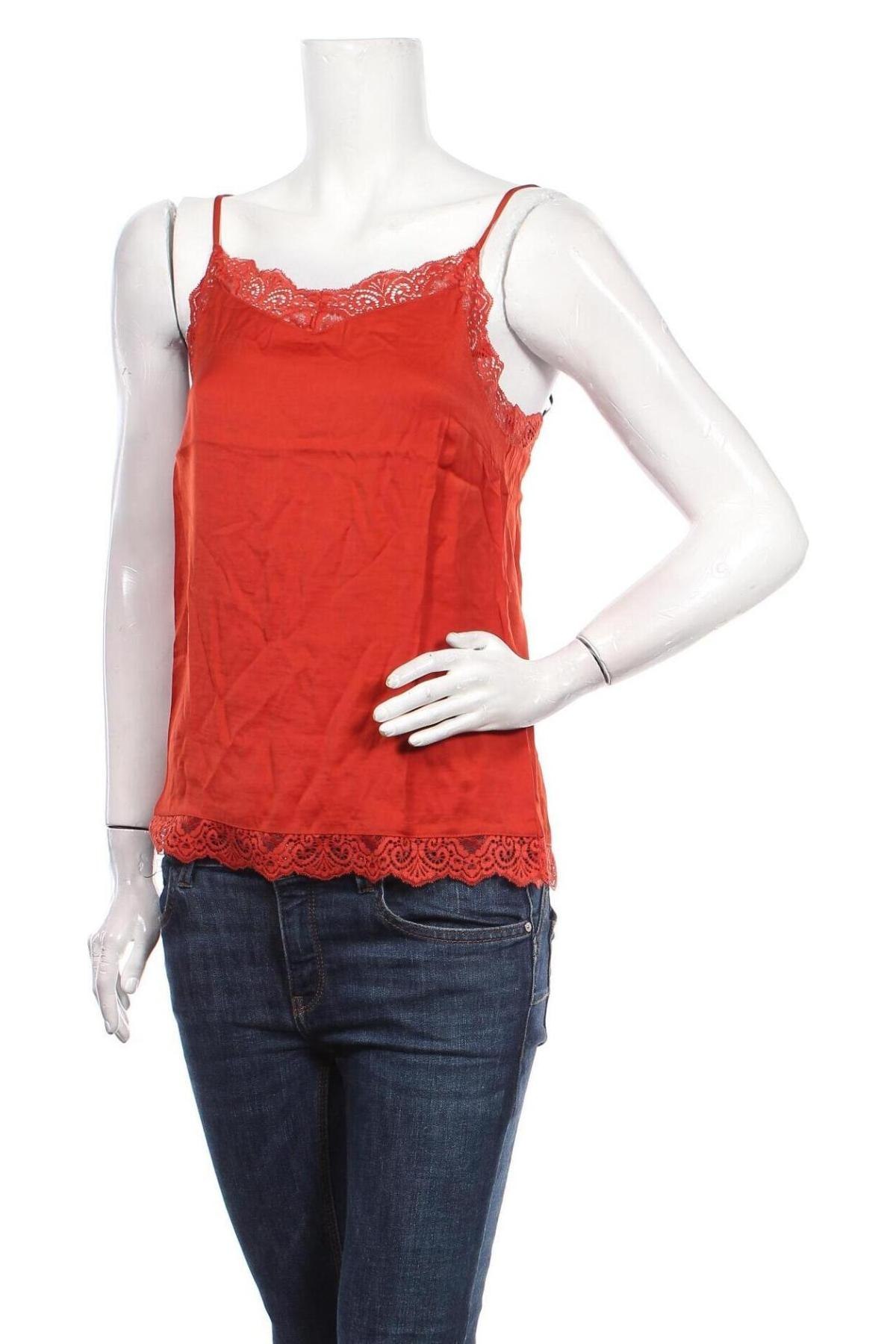 Γυναικείο αμάνικο μπλουζάκι Vila, Μέγεθος XS, Χρώμα Κόκκινο, 55% πολυεστέρας, 45% βισκόζη, Τιμή 8,41 €