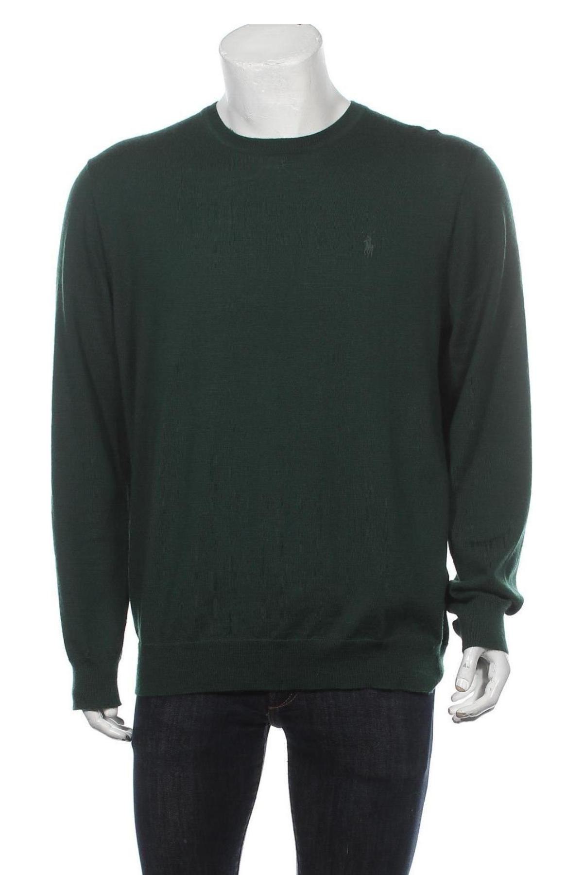 Мъжки пуловер Polo By Ralph Lauren, Размер XL, Цвят Зелен, Вълна, Цена 224,25 лв.