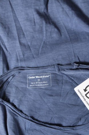 Γυναικεία μπλούζα Cedar Wood State, Μέγεθος XS, Χρώμα Μπλέ, Τιμή 5,12 €