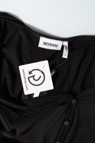Γυναικείο πουκάμισο Weekday, Μέγεθος L, Χρώμα Μαύρο, Τιμή 32,47 €