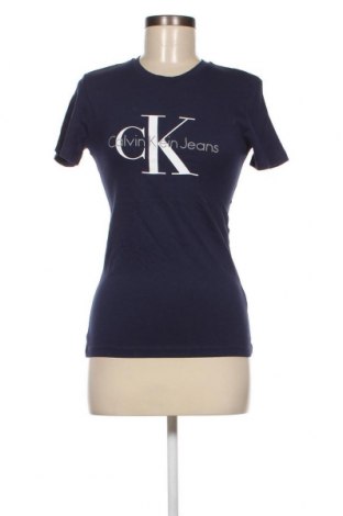 Damski T-shirt Calvin Klein Jeans, Rozmiar XS, Kolor Niebieski, Cena 143,93 zł