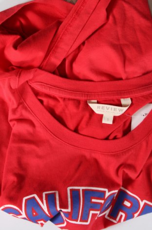Damen T-Shirt Review, Größe S, Farbe Rot, Preis 11,74 €