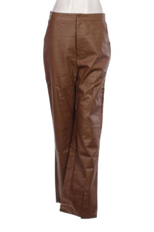 Γυναικείο παντελόνι δερμάτινο SHEIN, Μέγεθος M, Χρώμα Καφέ, Τιμή 7,59 €